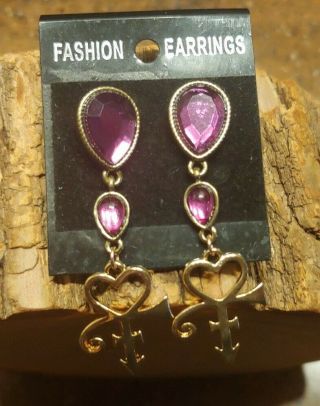 Prince Rogers Nelson Inspired Purple Rain Earrings