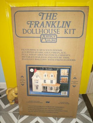 1979 Vintage Artply Co. ,  Inc The Franklin Dollhouse Kit Model No.  124 Wooden