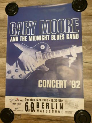 Gary Moore Rare Large German Tour Poster - 1992