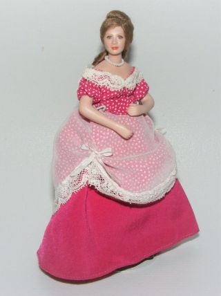 Artisan Miniature Porcelain Dollhouse Doll Victorian Lady Virginia Davis Orenyo