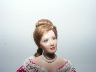 Artisan miniature porcelain Dollhouse doll VICTORIAN LADY Virginia Davis Orenyo 3