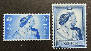 Great Britain - Gv1 1948 Royal Silver Wedding Pair - Fine Mnh