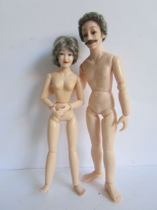 1:12 Scale Heidi Ott Older Doll Couple - 5.  5 And 6 Inch Ball Jointed Dolls
