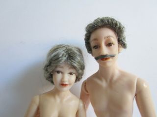 1:12 scale Heidi Ott older doll couple - 5.  5 and 6 inch ball jointed dolls 2