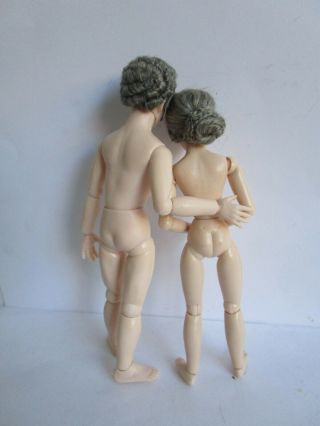 1:12 scale Heidi Ott older doll couple - 5.  5 and 6 inch ball jointed dolls 3