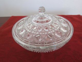 Vintage Cut Glass Candy Dish With Lid - 7.  5 In.