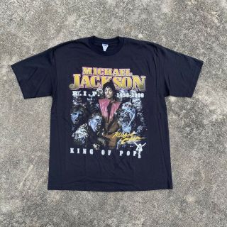 Vtg Michael Jackson Memorial T Shirt Thriller Sz Xl Zombie Horror Rap Tee 2009