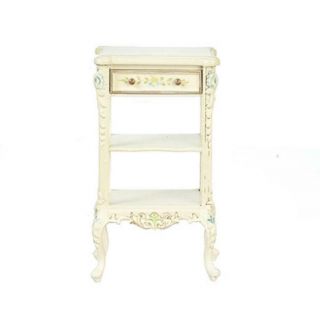 Dolls House Hand Painted White Side End Table Jbm Miniature Furniture
