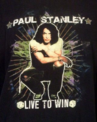 Vintage 00s Y2k 2006 Rare Paul Stanley Live To Win Tour T - Shirt Concert Kiss 2x