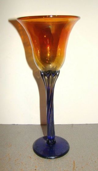 Rick Strini Art Glass Goblet