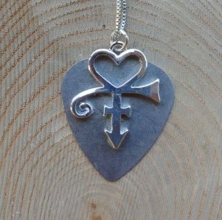 Prince Rogers Nelson Inspired Love Symbol Guitar Pick Necklace