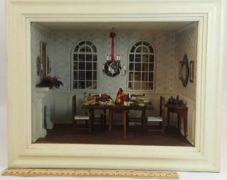 Antique Miniature Williamburg Vignette Dining - Room Created By Robin Duffy