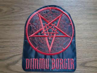 Dimmu Borgir,  Logo,  Sew On Red Embroidered Large Back Patch