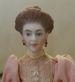 Marty Saunders Victorian Dollhouse Doll Artisan Vintage Miniature Grandma Woman