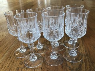 Set Of 7 Vintage Antique Crystal Cordial Glasses