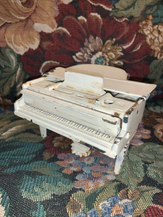 Antique Arcade Dollhouse Toy Grand Piano Furniture Cast Iron