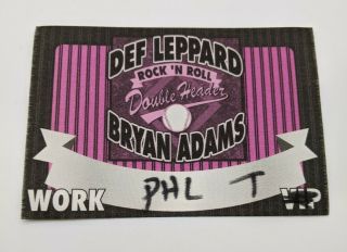 Def Leppard Backstage Pass 2005 Vip Bryan Adams