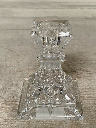 Waterford Crystal Lismore 4” Candlestick Holder Chipped On Bottom