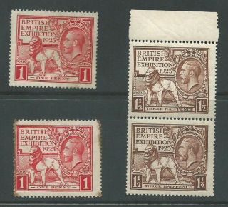 Gb Kgv 1925 British Empire Exhibition Sg432 - 433.  (6633)