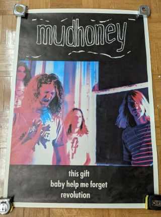 Mudhoney " This Gift " Large Poster,  1989,  24 " X 34 " Grunge,  Sub Pop