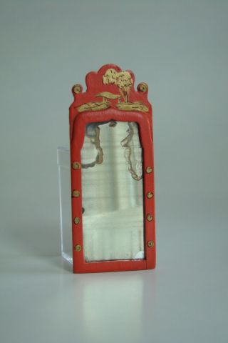 Vintage Tynietoy Chinoiserie Queen Anne Mirror Doll House Furniture 1920/1930s