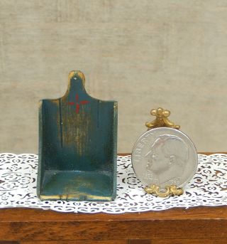 Vintage Cindy Malon Blue Candle Box Artisan Dollhouse Miniature 1:12 2