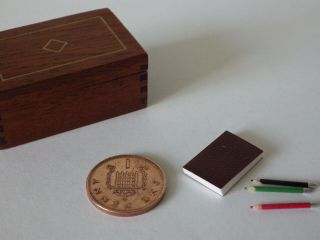 26) Artisan Writing Box With Notebook And Pencils
