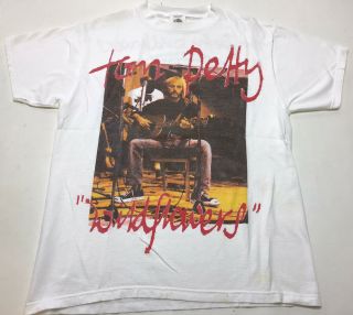 Vintage 1995 Tom Petty And The Heartbreakers T - Shirt Sz L Wildflowers 90s Band