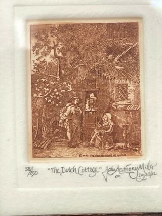 Artisan Mini Dollhouse John Anthony Miller Copperplate Etching The Dutch Cottage