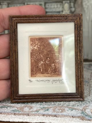 Artisan Mini Dollhouse John Anthony Miller Copperplate Etching The Dutch Cottage 2