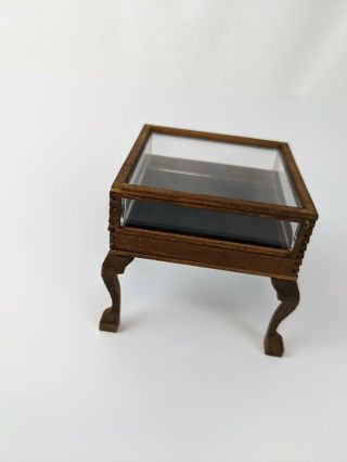 Dollhouse Miniature Display Case / Table 1:12 Scale Vintage Artist Made
