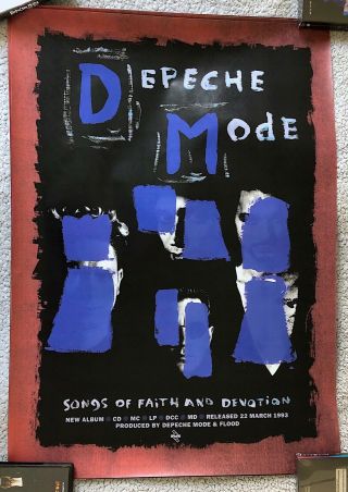 Depeche Mode - Songs Of Faith And Devotion 1993 Lp Poster / Plakat