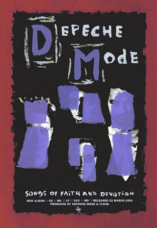 Depeche Mode - Songs of Faith and Devotion 1993 LP Poster / Plakat 2