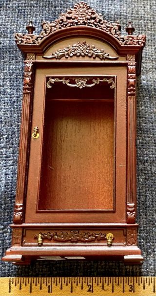 Wooden Bespaq In The Box Fabulous Cupboard Dollhouse Miniature W/mirror
