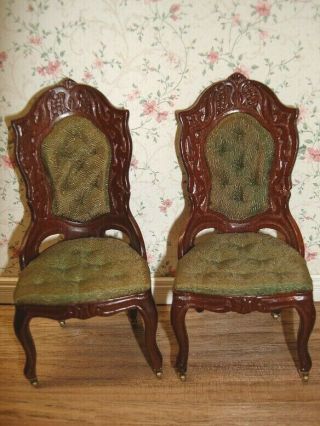 Dollhouse Miniatures Vintage X - Acto Coronation Series Ladies Chairs