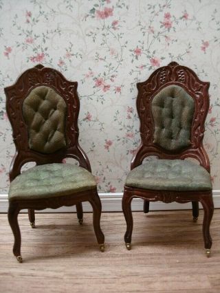 Dollhouse Miniatures Vintage X - Acto Coronation Series Ladies Chairs 3
