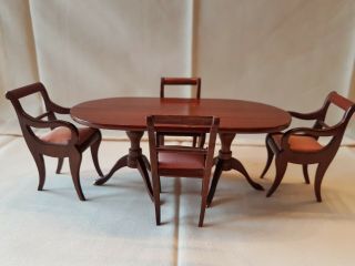 Dolls House Artisan Headley Holgate (impi) Dining Table And Four Chairs