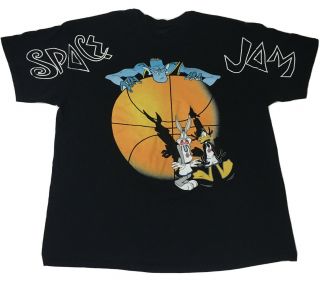 Space Jam T Shirt Vintage Men’s Xl Black 1996 Looney Tunes Rare