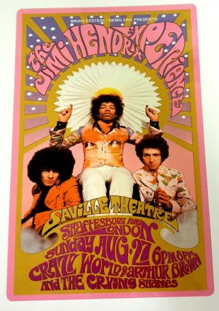 Jimi Hendrix - Live At The Saville Theatre 1967 12x8 Metal Sign