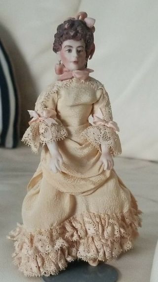 Marty Saunders Dollhouse Doll Vintage Miniature Artisan Victorian Mother Woman