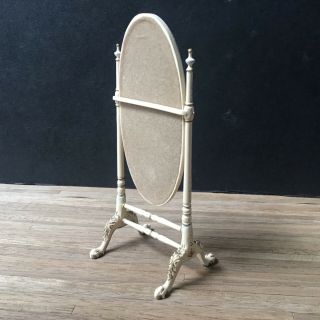 Bespaq Dressing Mirror and Footstool 1:12 Scale Dollhouse Miniature 3