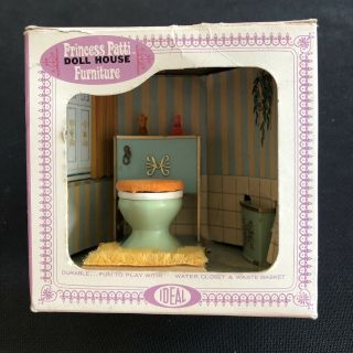 Vintage Ideal Princess Patti Dollhouse Watercloset Toilet