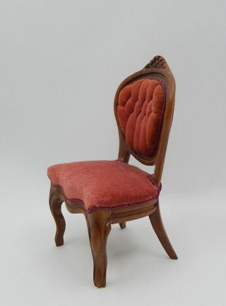 Vintage Victorian Leonetta Side Chair Artisan Dollhouse Miniature 1:12 3