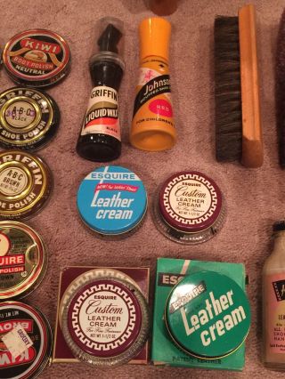 Vintage Esquire Shoe Valet Box Polishes & Leather Cleaners 3