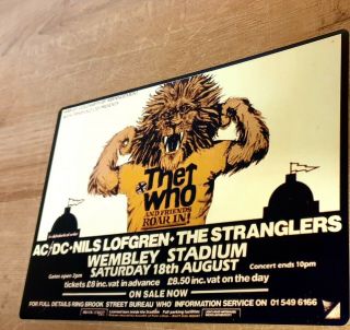 The Who - Acdc - The Stranglers - Wembley Stadium - 1979 - 12x8 Metal Poster