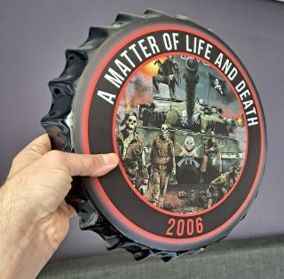 Iron Maiden Trooper Beer Bottle Top Album Set 13 " Huge Matter Life Death 06 Bar