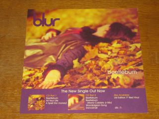 Blur - Beetlebum - 1997 Uk Promo Poster / Flat (britpop)