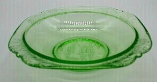 1 Depression Glass Green Uranium Federal Sylvan Parrot 5 " Berry Bowl