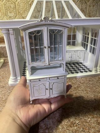 Dollhouse Miniature Bespaq Hand Painted Hutch Dining Room 1:12 2