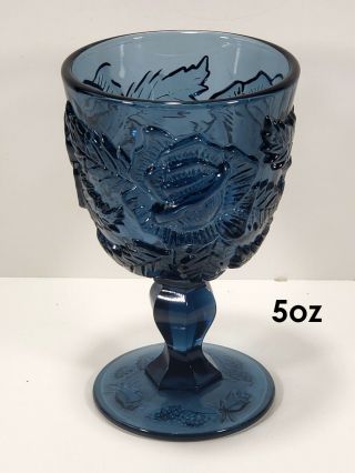 Madonna Inn Colonial Blue Goblet 5oz (wine) And 9oz (water) Separatly